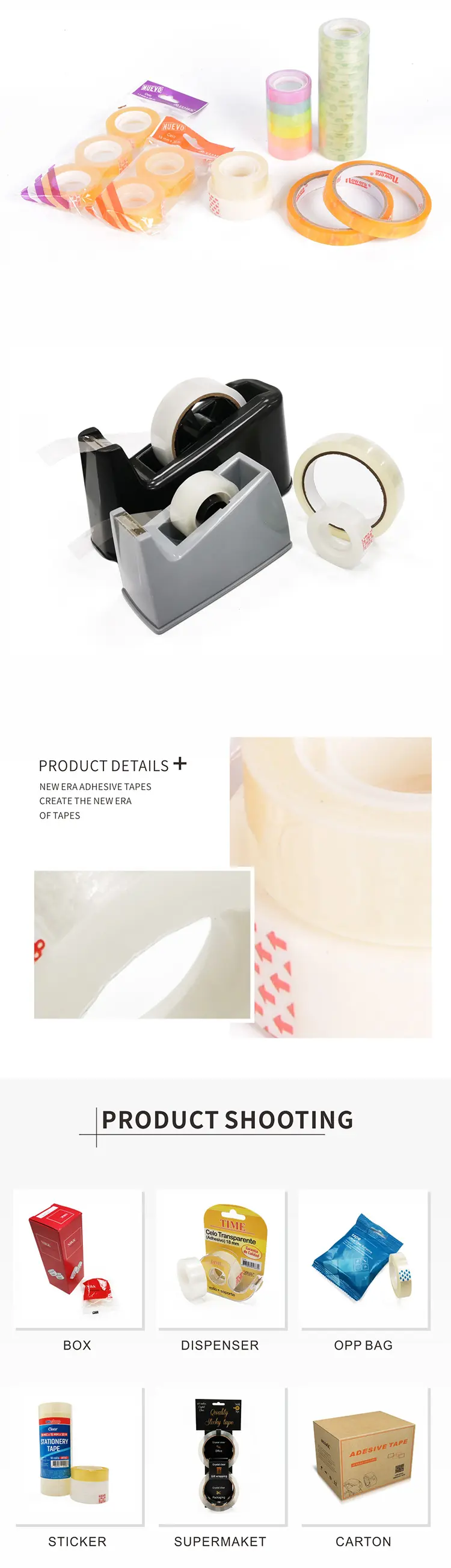 12 Rolls Transparent Tape Stationery Tape Refills for Office (6)